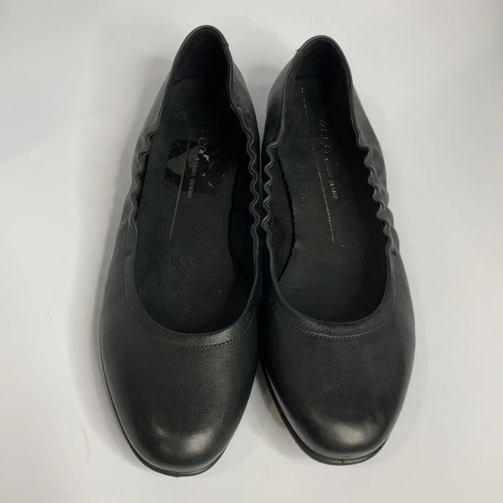 ECCO black‎ leather ballet flats size 40